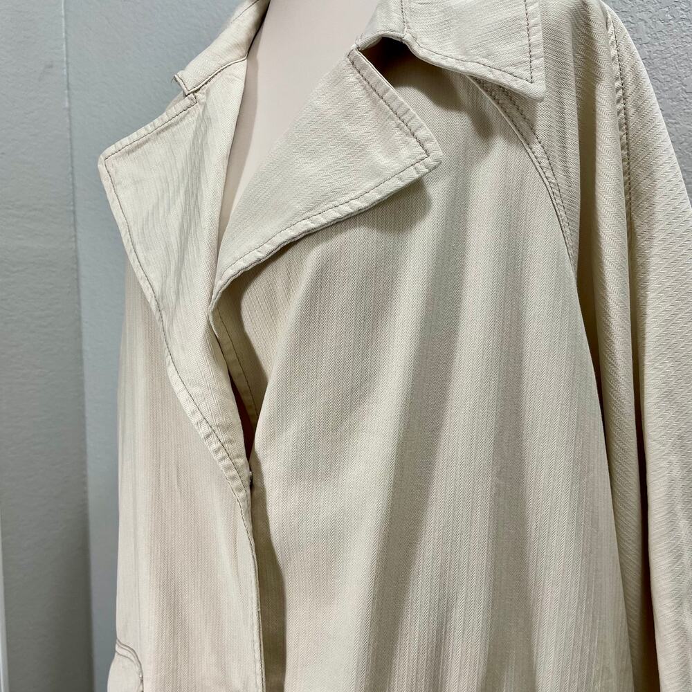 Free People We The Free Perry Military Coat Khaki Trench Jacket Women's Large - Picture 7 of 16